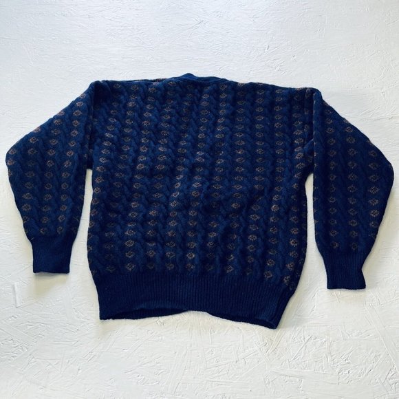 Lord & Taylor Kensington Collection Virgin Wool Sweater Mens Medium Italy Made - Picture 2 of 10